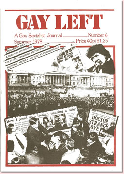 Gay Left Issue 6 cover Gay Left Issue 6 cover